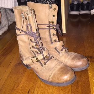 Light brown rustic boots
